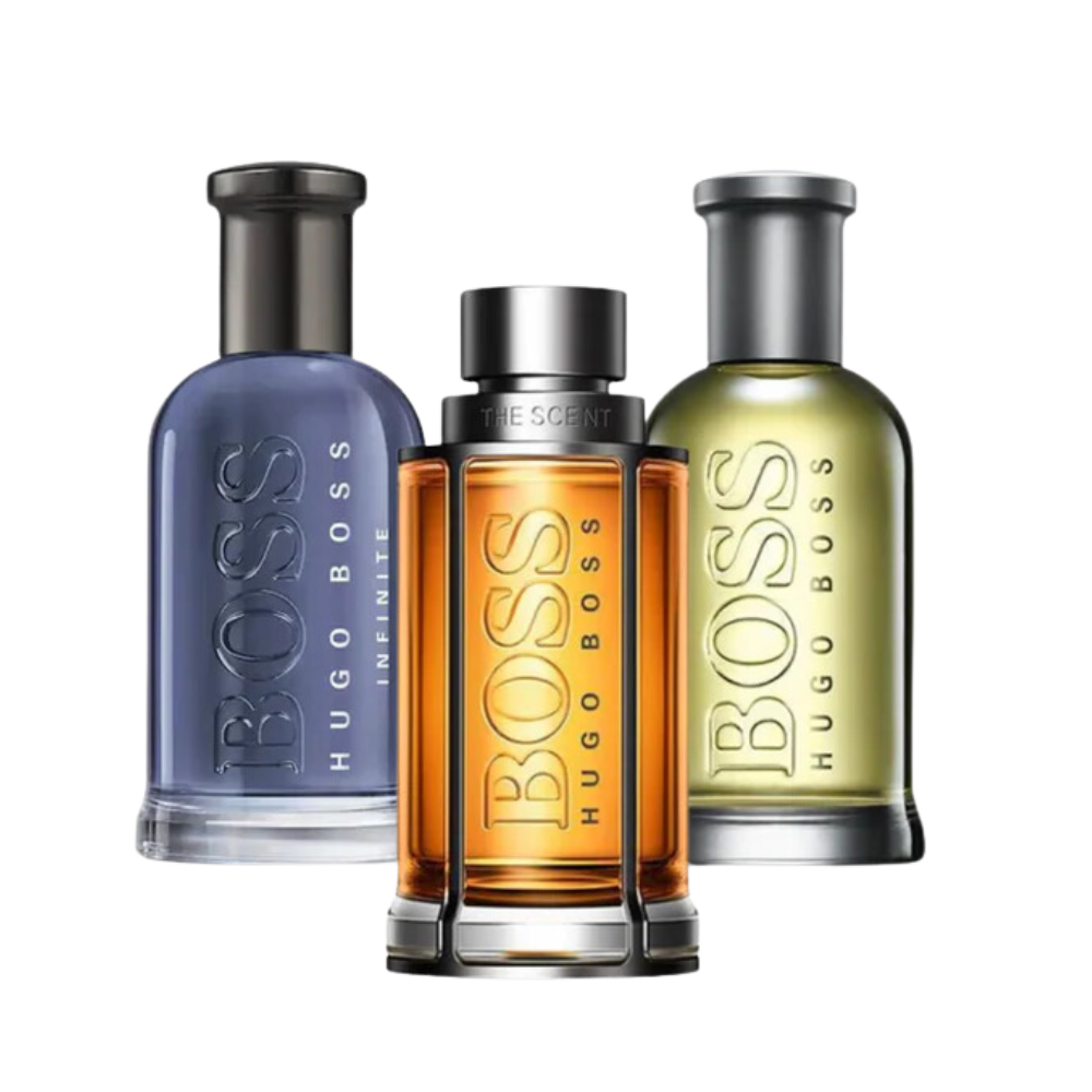 3 parfums BOSS THE SCENT, BOSS BOTTLED und BOTTLED INFINITE